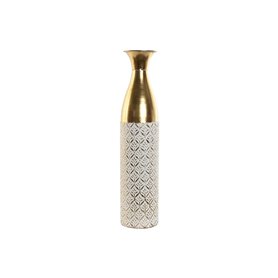 Vase Home ESPRIT Blanc Doré Métal 14 x 14 x 63 cm