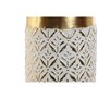 Vase Home ESPRIT Blanc Doré Métal 14 x 14 x 63 cm