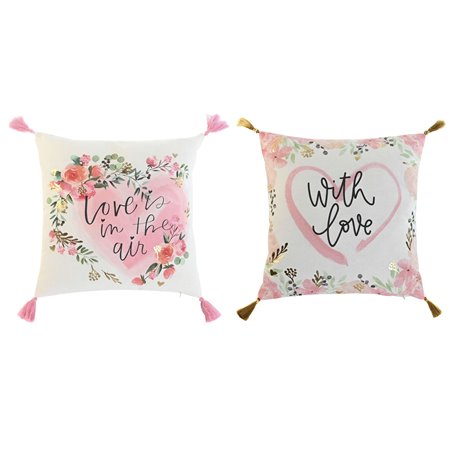 Coussin Home ESPRIT Romantique 45 x 5 x 45 cm (2 Unités)