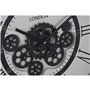 Horloge Murale Home ESPRIT Blanc Noir Gris foncé Fer Bois MDF 54 x 8 x 55 cm