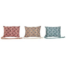 Coussin Home ESPRIT Marron Turquoise Corail 30 x 10 x 20 cm (3 Unités)