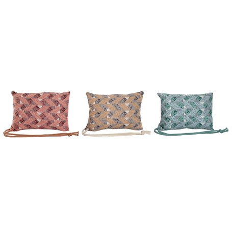 Coussin Home ESPRIT Marron Turquoise Corail 30 x 10 x 20 cm (3 Unités)