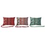 Coussin Home ESPRIT Rouge Vert Corail 30 x 10 x 20 cm (3 Unités)