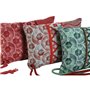 Coussin Home ESPRIT Rouge Vert Corail 30 x 10 x 20 cm (3 Unités)