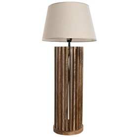 Lampe de bureau Home ESPRIT Marron Bois de manguier 50 W 220 V 23 x 23 x 72 cm