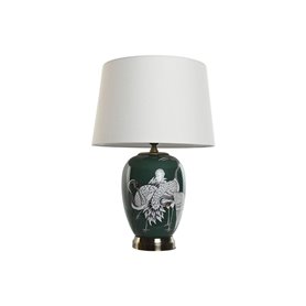 Lampe de bureau Home ESPRIT Blanc Vert Turquoise Doré Céramique 50 W 220 V 40 x 40 x 59 cm