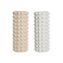 Vase Home ESPRIT Blanc Beige Céramique 16 x 16 x 40 cm (2 Unités)