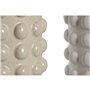 Vase Home ESPRIT Blanc Beige Céramique 16 x 16 x 40 cm (2 Unités)