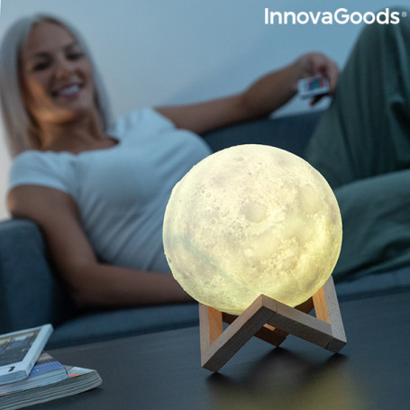 Lampe LED Rechargeable Lune Moondy InnovaGoods 29,99 €