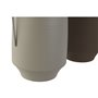 Vase Home ESPRIT Marron Beige Métal 25 x 25 x 44 cm (2 Unités)