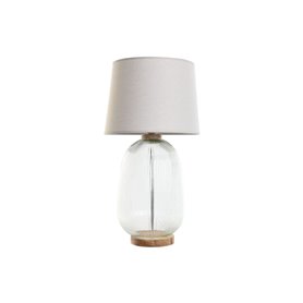 Lampe de bureau Home ESPRIT Beige Bois Verre 50 W 220 V 32 x 32 x 61 cm