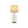 Lampe de bureau Home ESPRIT Beige Bois Verre 50 W 220 V 32 x 32 x 61 cm