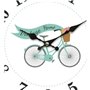 Horloge Murale Versa Bicyclette Bois 4 x 30 x 30 cm