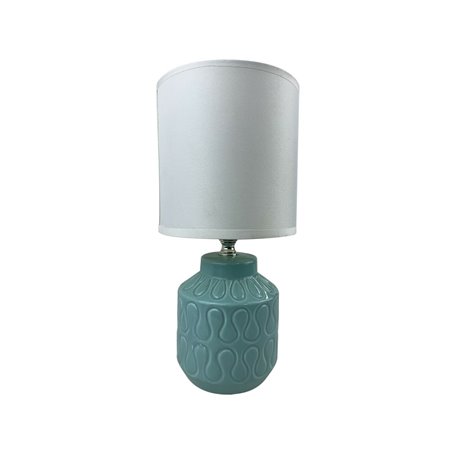 Lampe de bureau Versa Lizzy Bleu Céramique 13 x 26