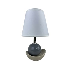 Lampe de bureau Versa Noela Gris Céramique 15 x 25 x 12 cm