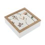 Boîte Décorative Versa Fleurs Bois MDF 24 x 7 x 24 cm