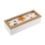 Boîte Décorative Versa Pétales Bois MDF 9 x 6 x 24 cm