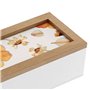 Boîte Décorative Versa Pétales Bois MDF 9 x 6 x 24 cm