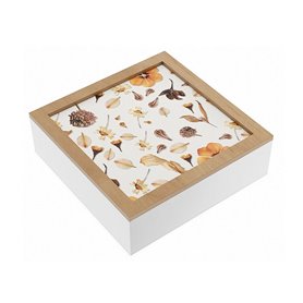 Boîte Décorative Versa Pétales Bois MDF 24 x 7 x 24 cm