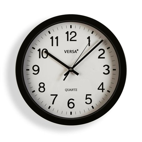 Horloge Murale Versa Noir Plastique Quartz 4