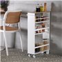 Chariot de Cuisine Versa Blanc Métal Bois MDF 15 x 79 x 50 cm