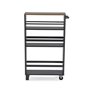 Chariot de Cuisine Versa Gris foncé Métal Bois MDF 15 x 79 x 50 cm