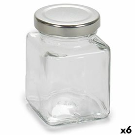 Bocal Transparent Argenté Métal verre 100 ml 5