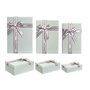 Set de boîtes décoratives Gris foncé Carton Lien 3 Pièces