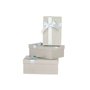 Set de boîtes décoratives Gris clair Carton Lien 3 Pièces
