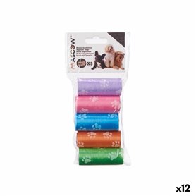 Sacs d'hygiène Multicouleur Plastique Animaux de compagnie 5 Pièces (12 Unités)