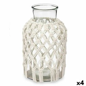 Vase Blanc Tissu verre 18