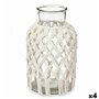 Vase Blanc Tissu verre 18