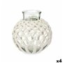 Vase Blanc Tissu verre 25 x 26