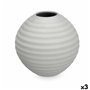 Vase Gris Céramique 25 x 25 x 25 cm (3 Unités) Sphère