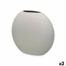 Vase Gris Céramique 36 x 34 x 16 cm (2 Unités) Circulaire