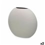 Vase Gris Céramique 36 x 34 x 16 cm (2 Unités) Circulaire