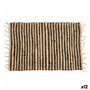 Tapis Noir Naturel Rayures 60 x 1 x 90 cm (12 Unités)