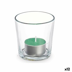 Bougie Parfumée 7 x 7 x 7 cm (12 Unités) Verre Bambou