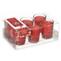 Ensemble de Bougies Parfumées 16 x 6,5 x 11 cm (12 Unités) Verre Fruits rouges