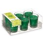 Ensemble de Bougies Parfumées 16 x 6,5 x 11 cm (12 Unités) Verre Bambou