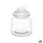 Bocal Transparent verre 600 ml (12 Unités) Avec couvercle