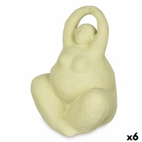 Figurine Décorative Vert Dolomite 14 x 18 x 11 cm (6 Unités) Femme Yoga