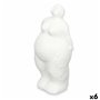 Figurine Décorative Blanc Dolomite 14 x 34 x 12 cm (6 Unités) Femme À pied