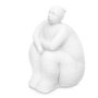 Figurine Décorative Blanc Dolomite 18 x 30 x 19 cm (4 Unités) Femme Assis