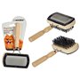 Brosse pour Chiens Marron Gris 10 x 17 x 5 cm Double (12 Unités)