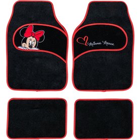 Set de tapis de voitures Minnie Mouse CZ10339 Noir/Rouge