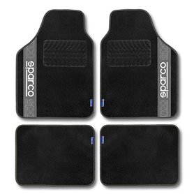 Set de tapis de voitures Sparco F510 Moquette Universel Noir Gris 4 Pièces