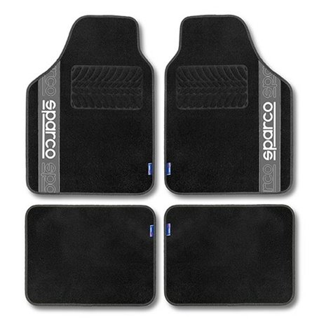 Set de tapis de voitures Sparco F510 Moquette Universel Noir Gris 4 Pièces