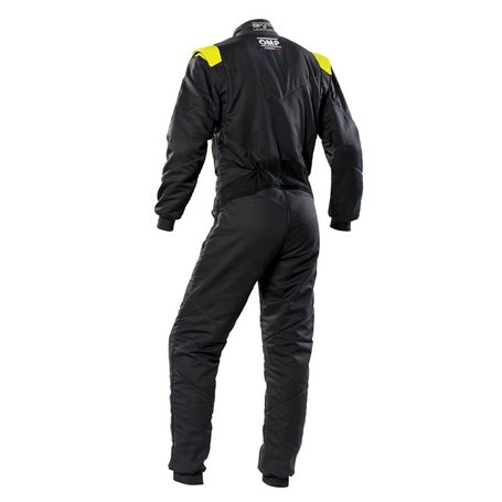 Combinaison Racing OMP FIRST-S Noir/Jaune 46 Approuvé par la FIA