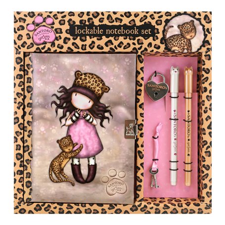 Agenda avec accessoires Gorjuss Purrrrrfect love Léopard 25 x 25 x 2.8 cm